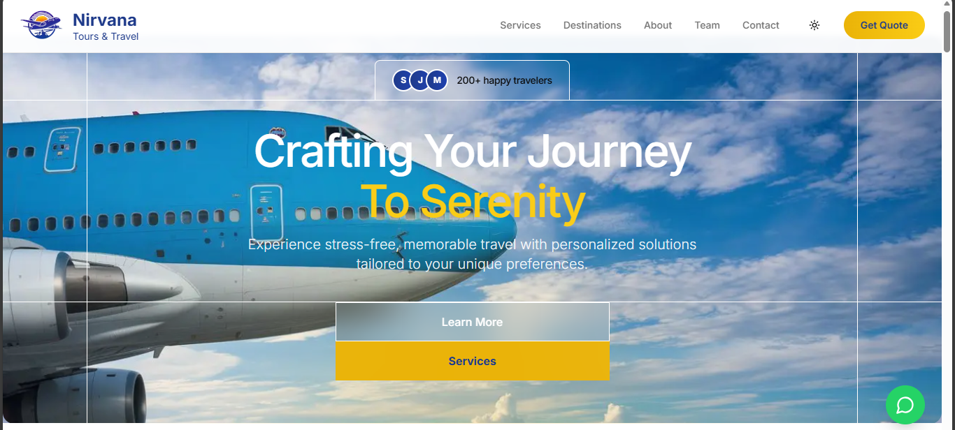 Nirvana Tours & Travel Website